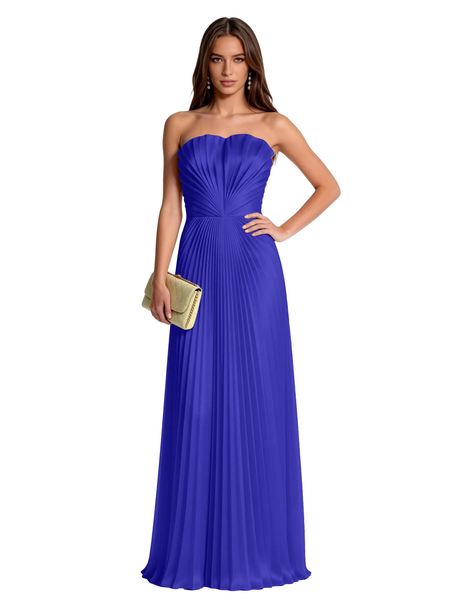 Seraphina Structured Pleated Maxi Dress