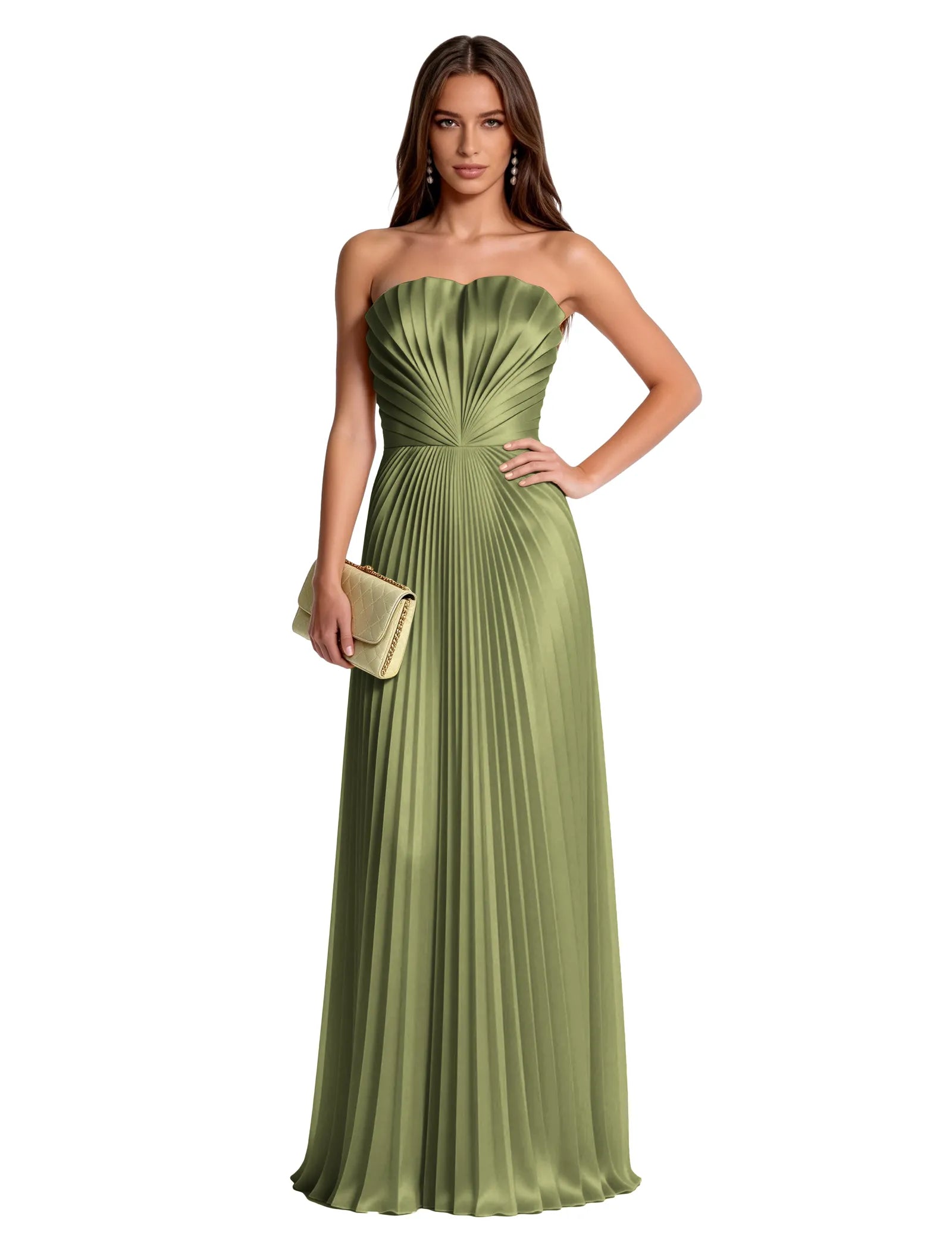 Seraphina Structured Pleated Maxi Dress