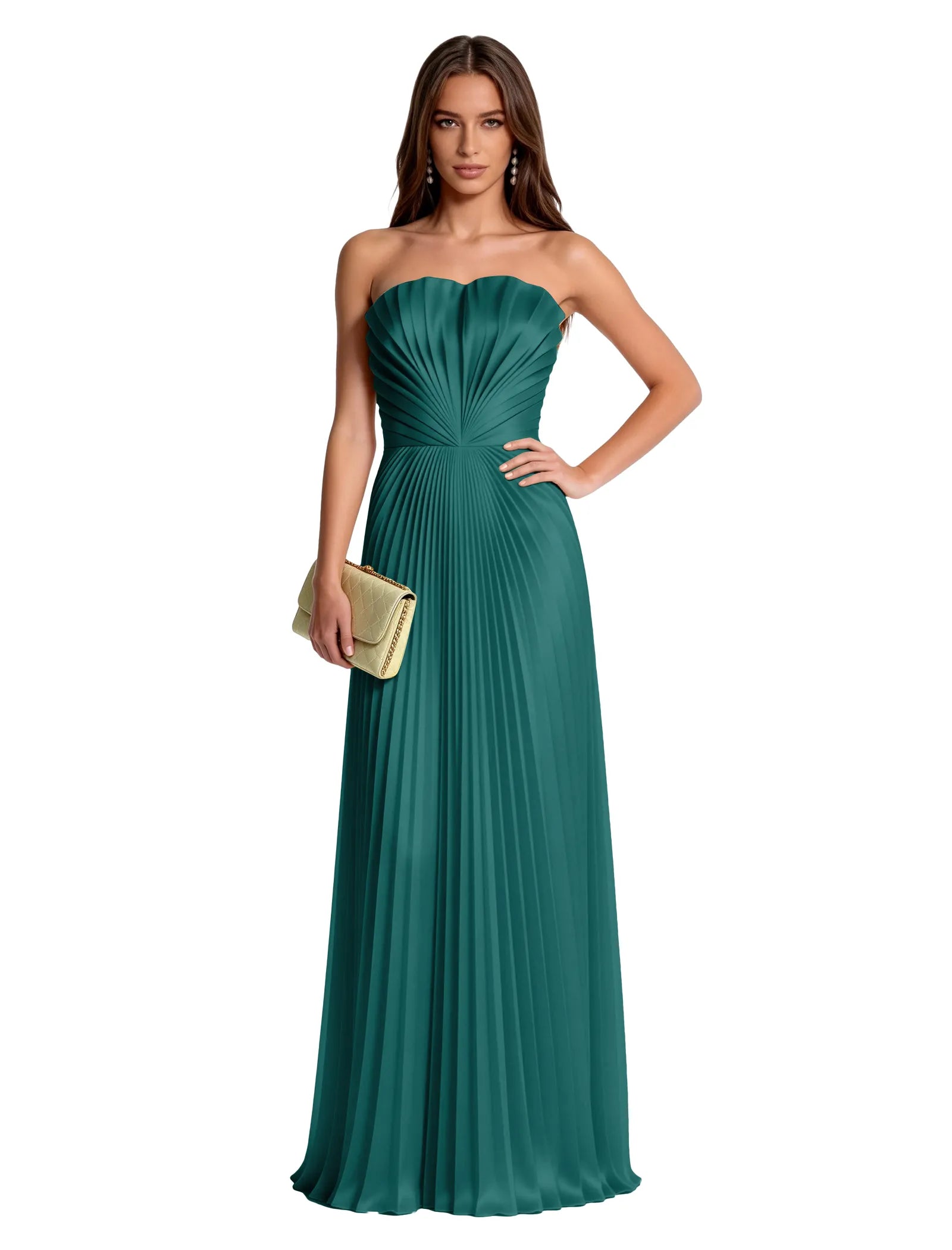 Seraphina Structured Pleated Maxi Dress