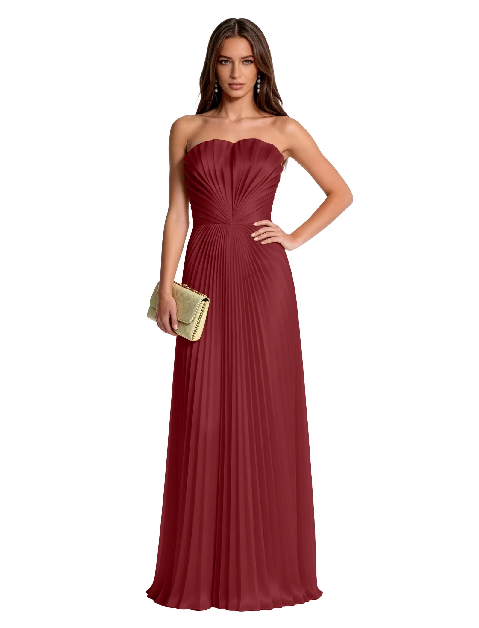 Seraphina Structured Pleated Maxi Dress