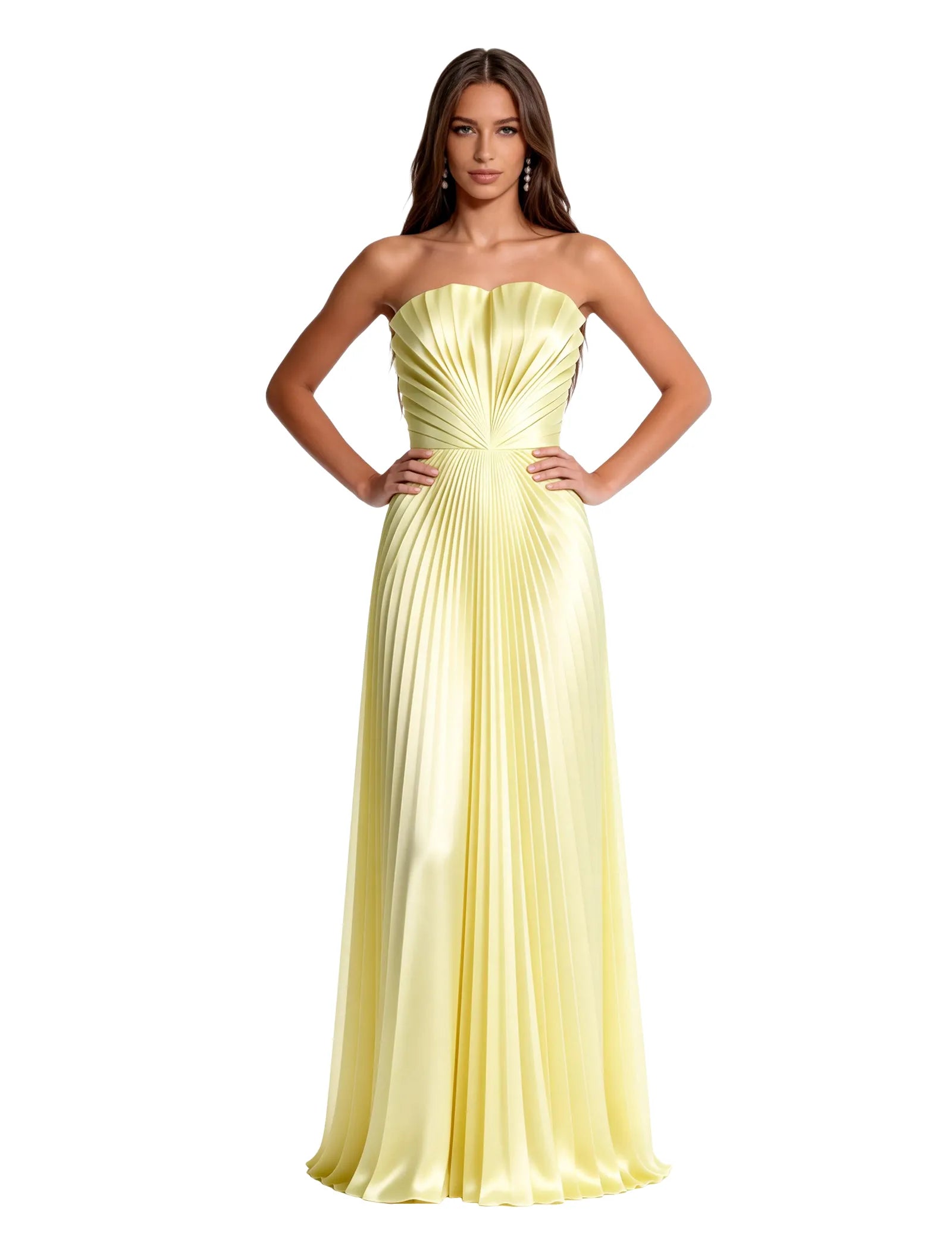 Seraphina Structured Pleated Maxi Dress