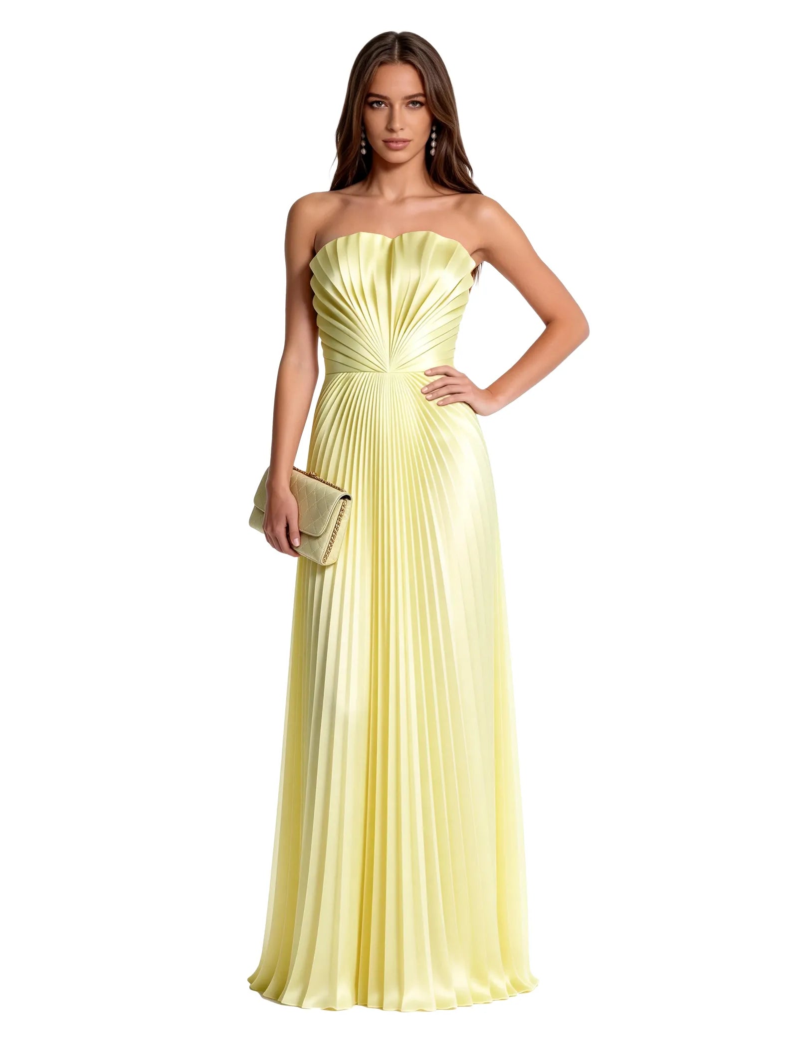 Seraphina Structured Pleated Maxi Dress