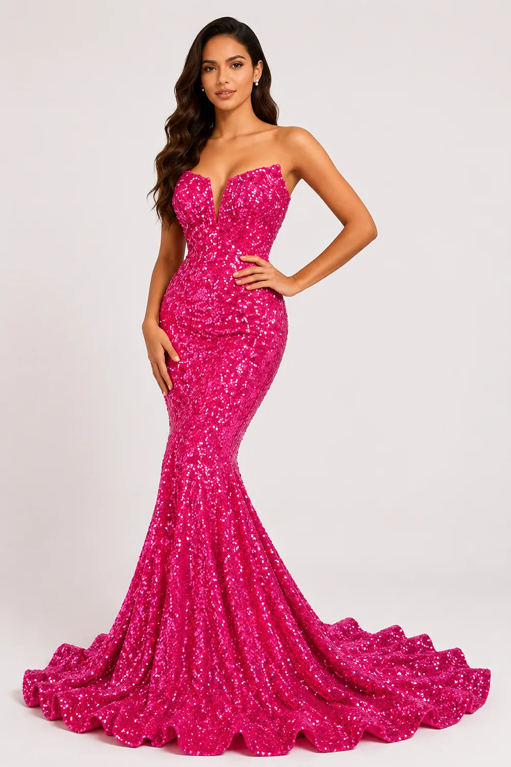 Vivienne Sculpted Sequin Prom Gown