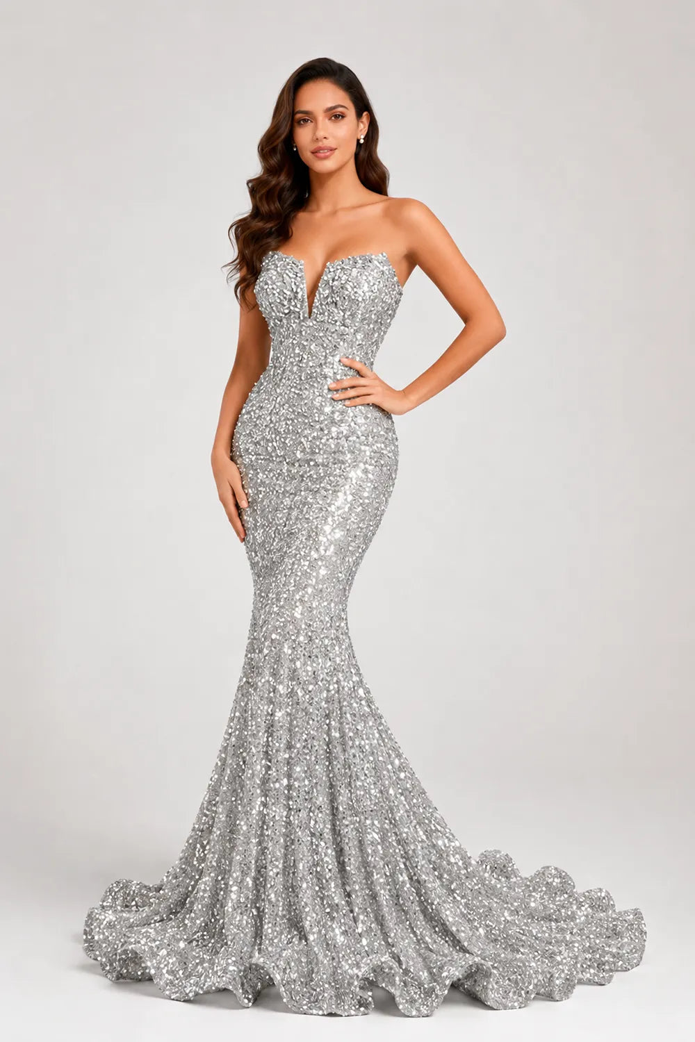 Vivienne Sculpted Sequin Prom Gown