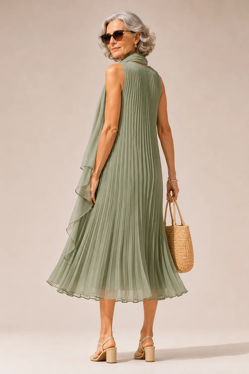 Aurelia Pleated Mother of the Bride Dress