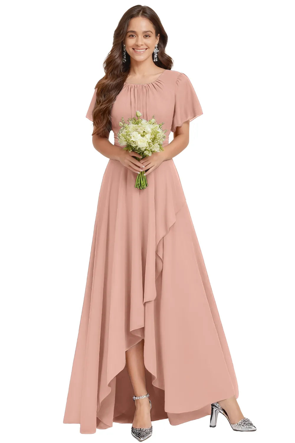 Elara High-Low Bridesmaid Dress