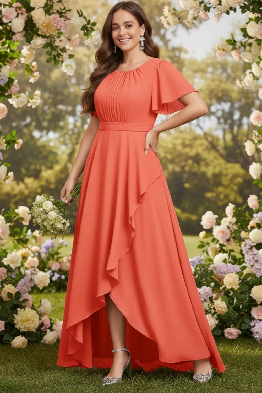 Elara High-Low Bridesmaid Dress
