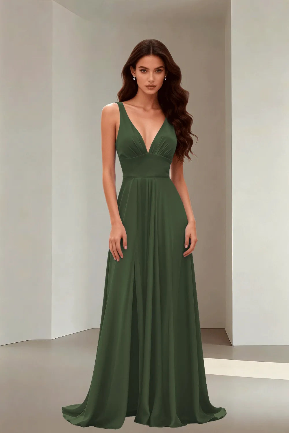 Graceful Lace-Up Back Formal Dress