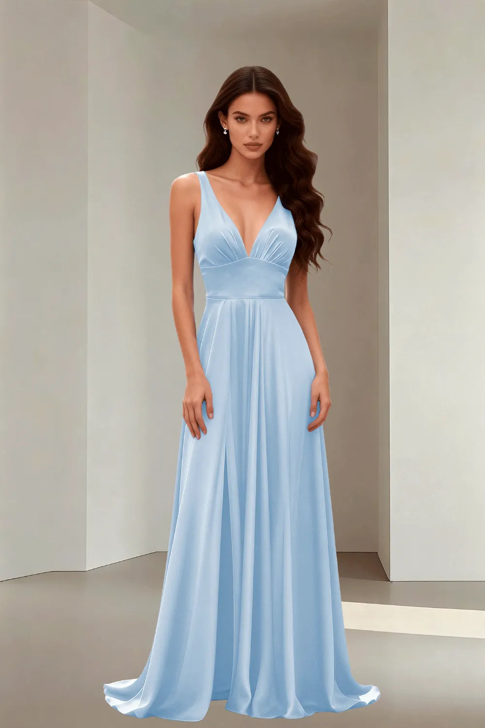 Graceful Lace-Up Back Formal Dress