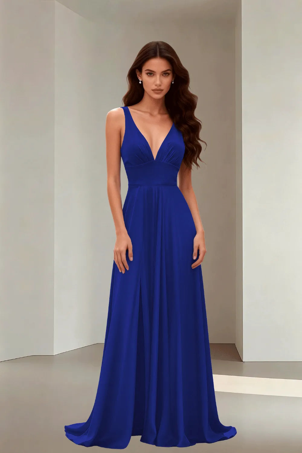 Graceful Lace-Up Back Formal Dress