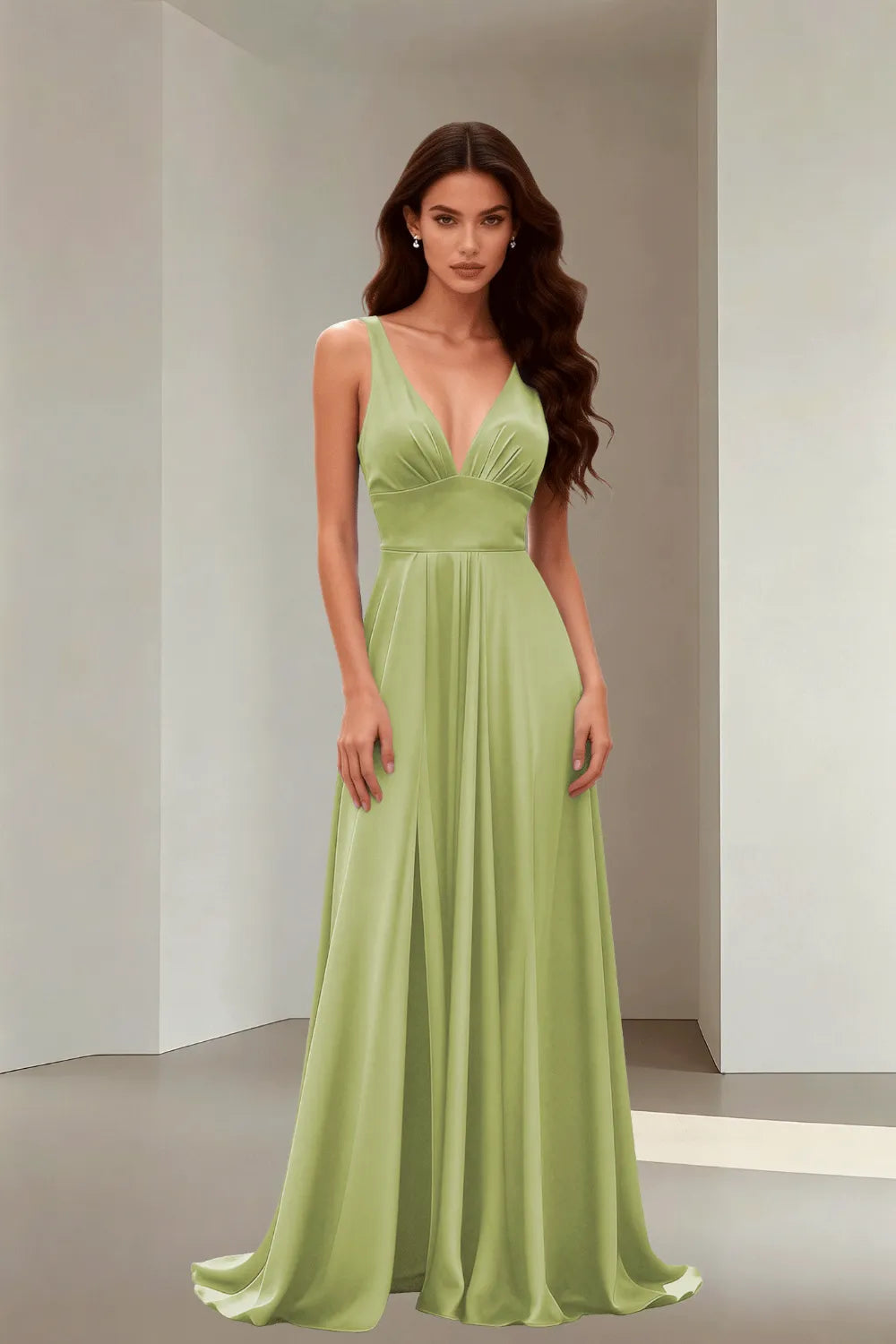 Graceful Lace-Up Back Formal Dress