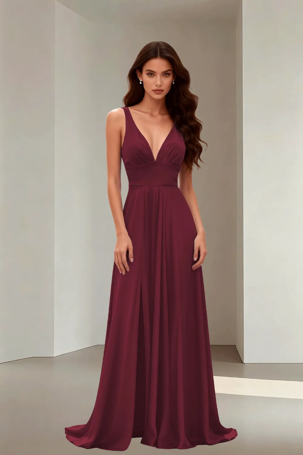 Graceful Lace-Up Back Formal Dress