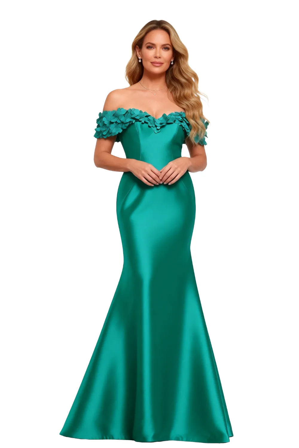 Valencia 3D Floral Mermaid Evening Gown