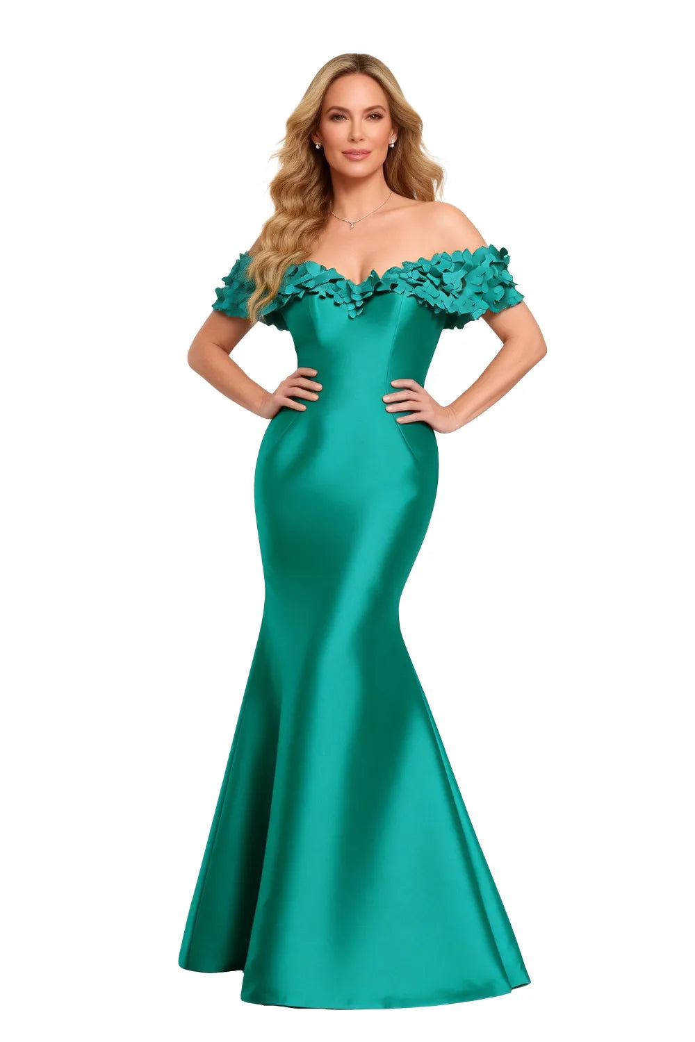 Valencia 3D Floral Mermaid Evening Gown