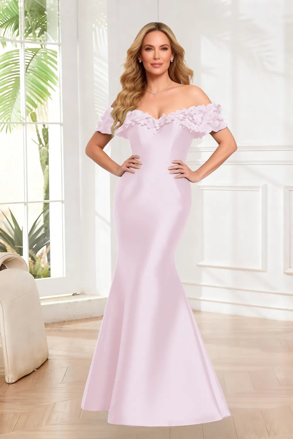 Valencia 3D Floral Mermaid Evening Gown