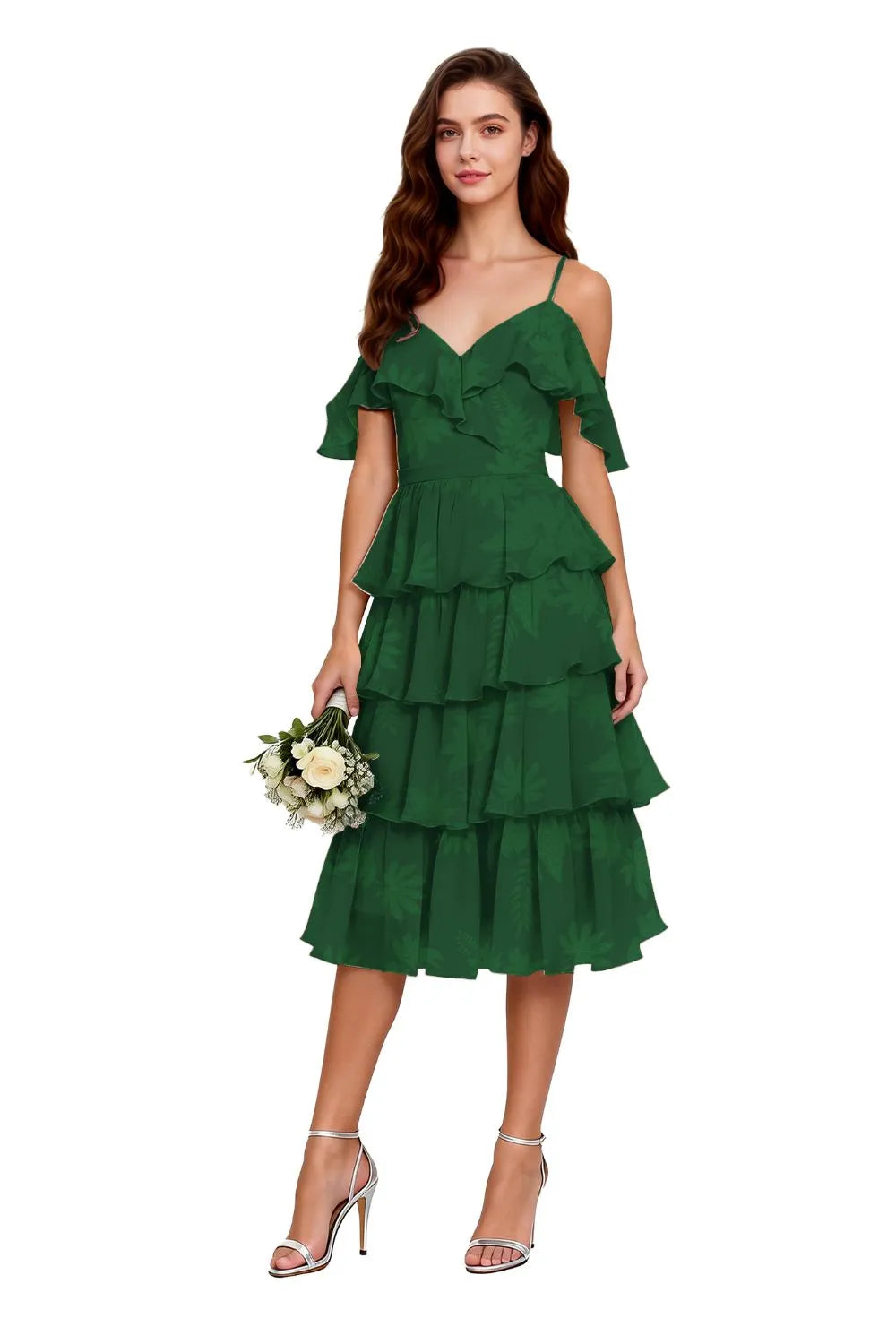 Garden Cascade Spaghetti Strap Dress
