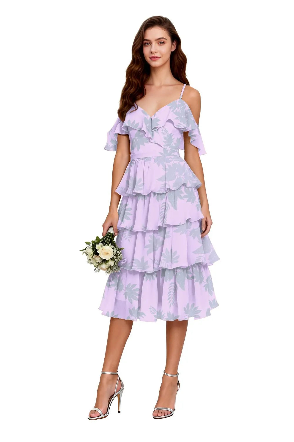 Garden Cascade Spaghetti Strap Dress