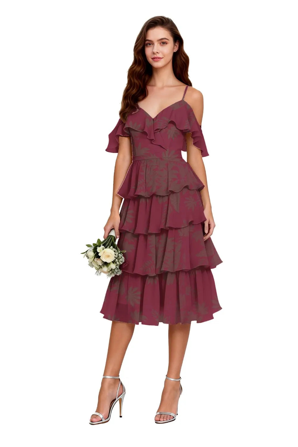 Garden Cascade Spaghetti Strap Dress