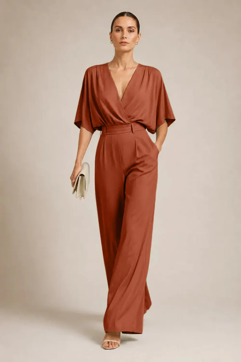 Elegant Wide Leg Formal Jumpsuit