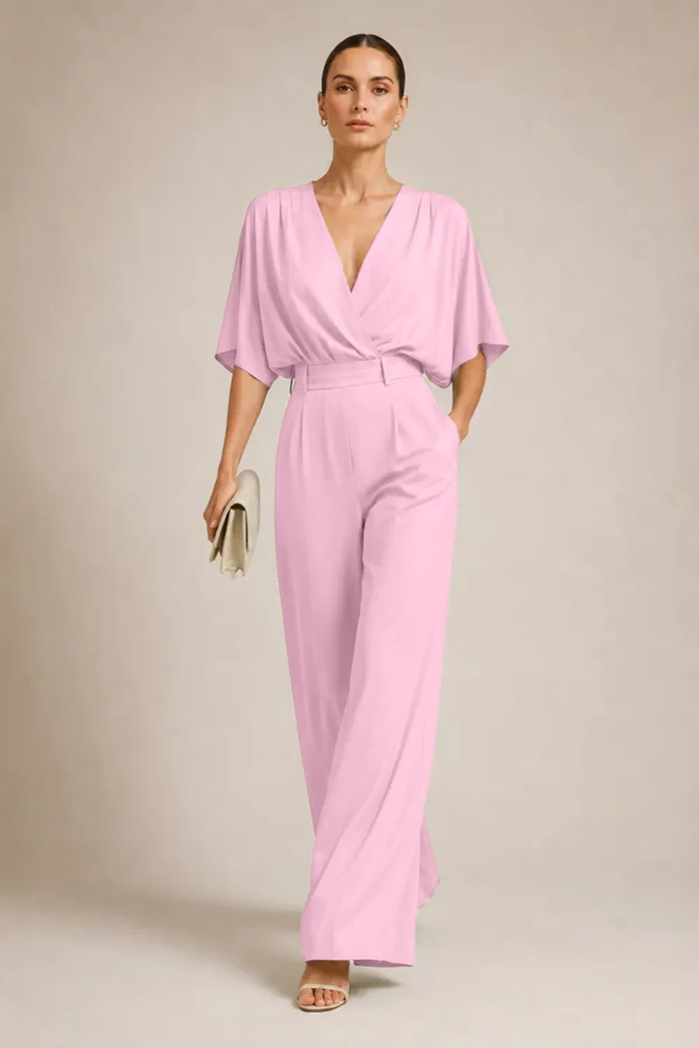 Elegant Wide Leg Formal Jumpsuit