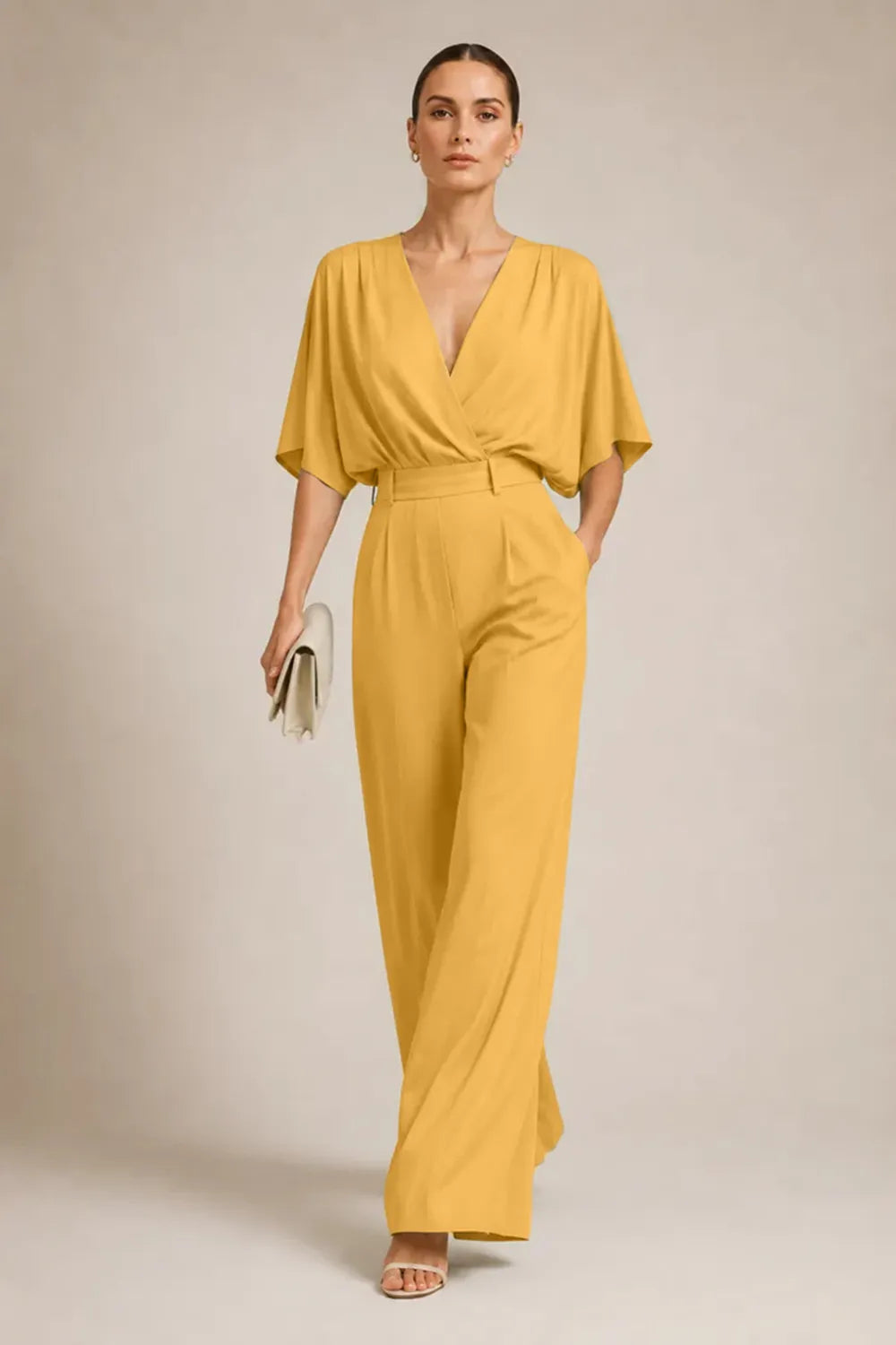 Elegant Wide Leg Formal Jumpsuit