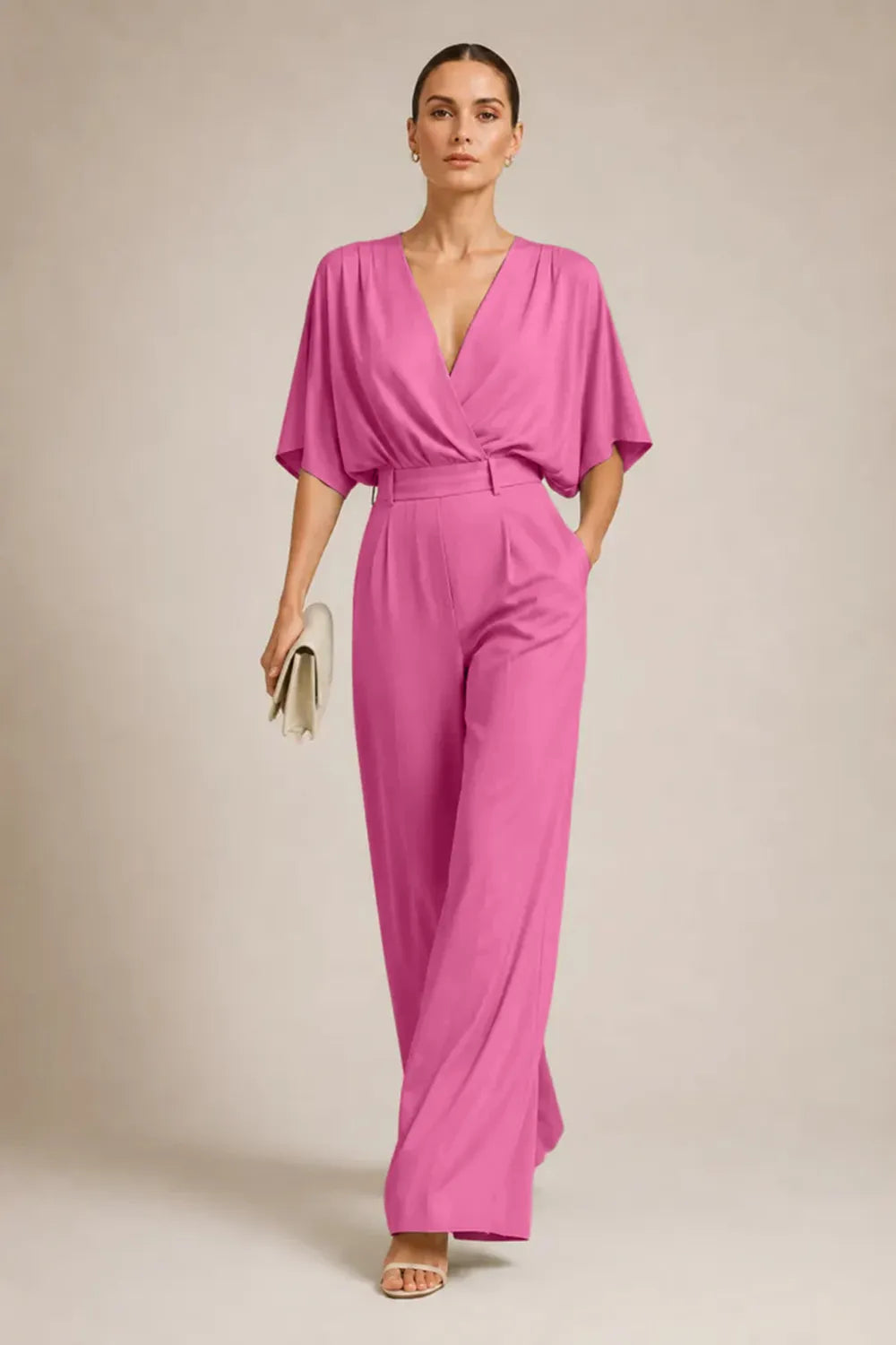 Elegant Wide Leg Formal Jumpsuit