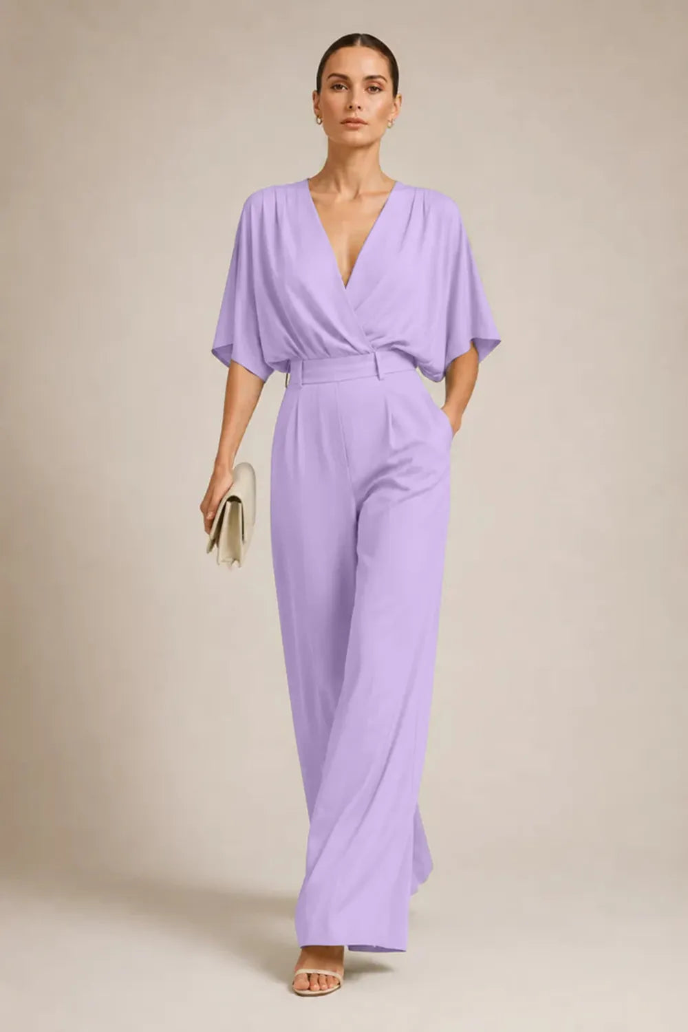 Elegant Wide Leg Formal Jumpsuit