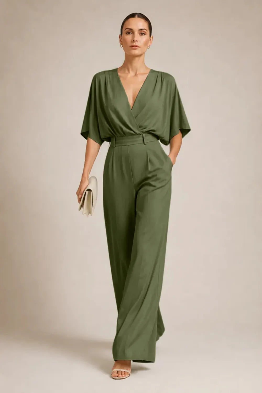 Elegant Wide Leg Formal Jumpsuit