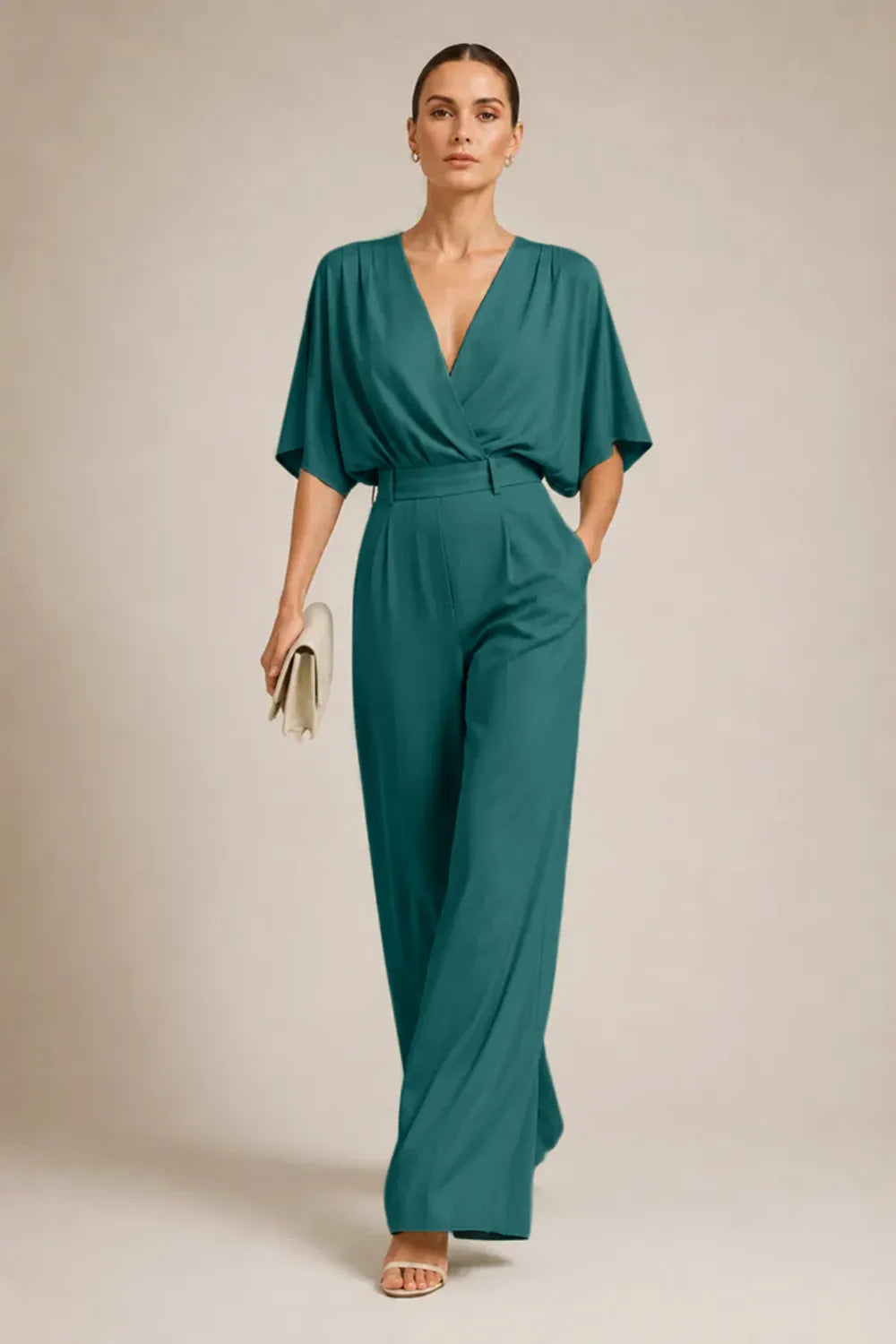 Elegant Wide Leg Formal Jumpsuit