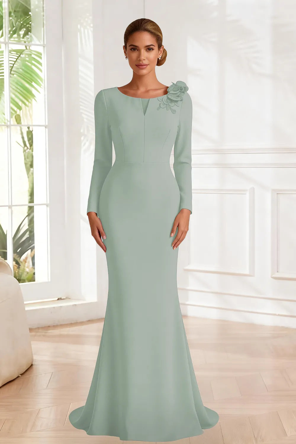 Celestine Sculpted Mermaid Evening Gown
