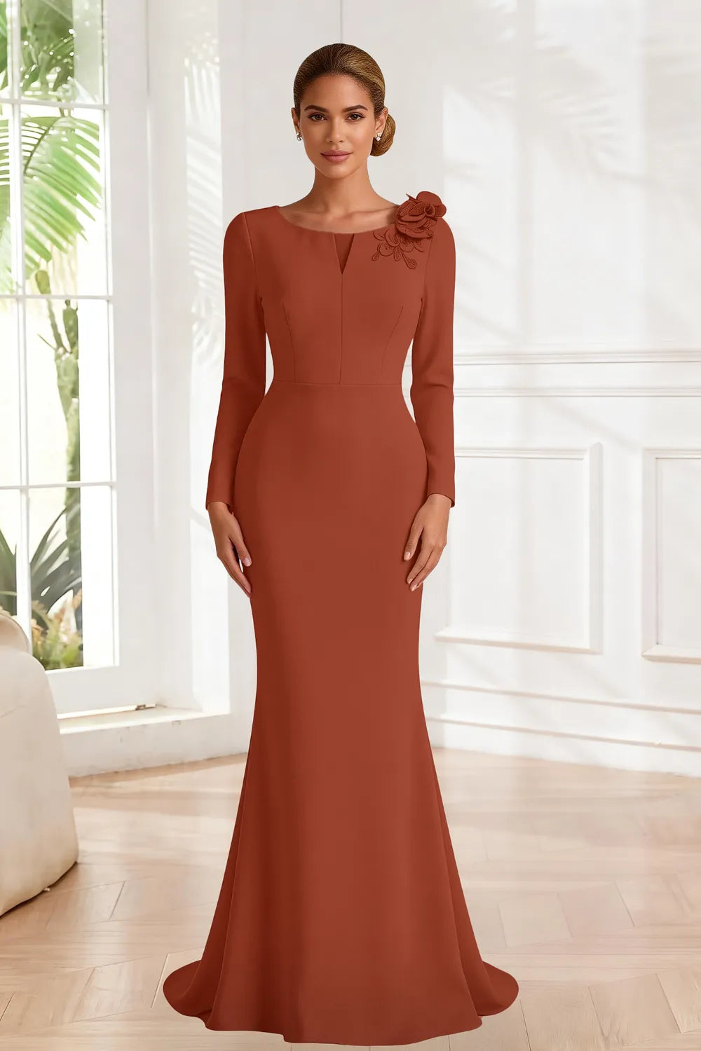 Celestine Sculpted Mermaid Evening Gown