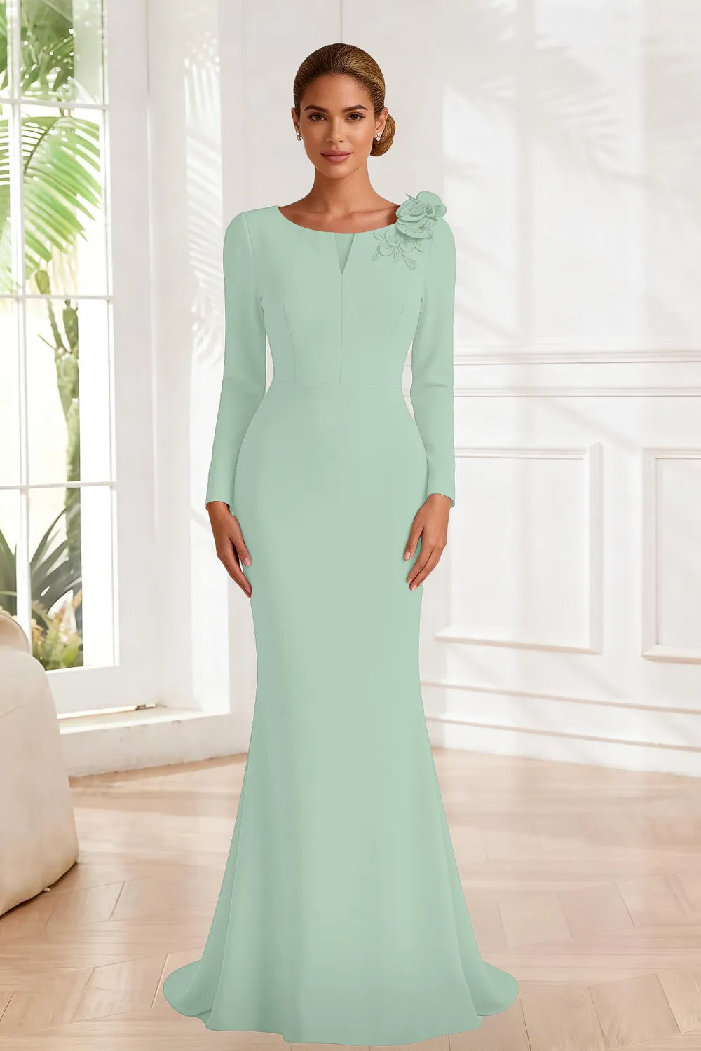 Celestine Sculpted Mermaid Evening Gown