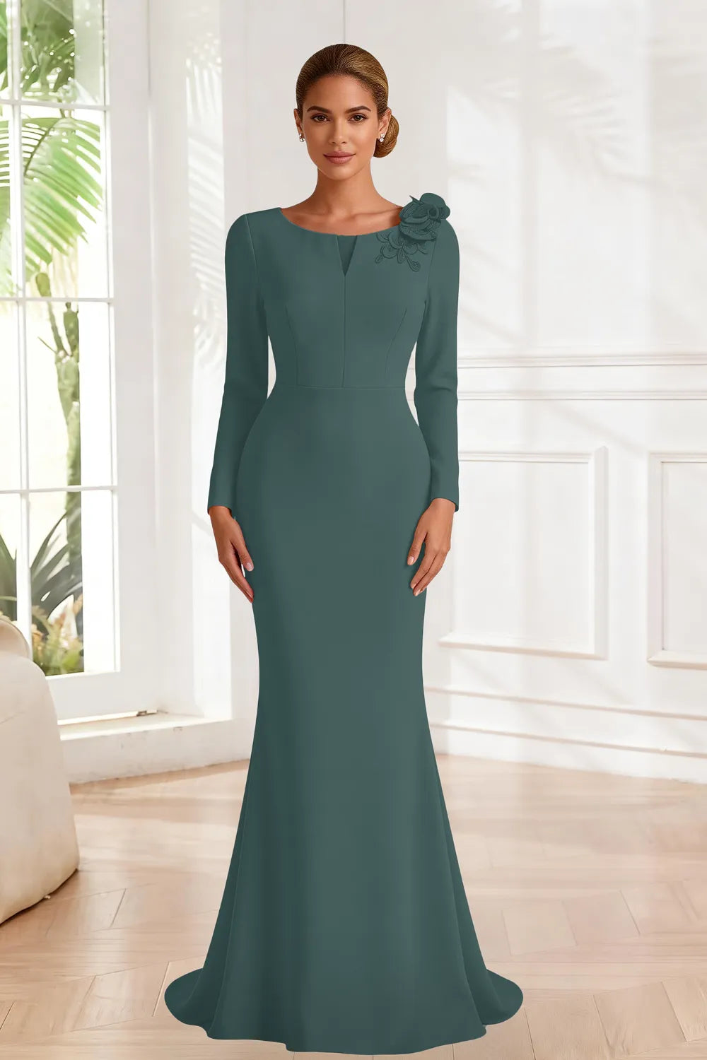 Celestine Sculpted Mermaid Evening Gown