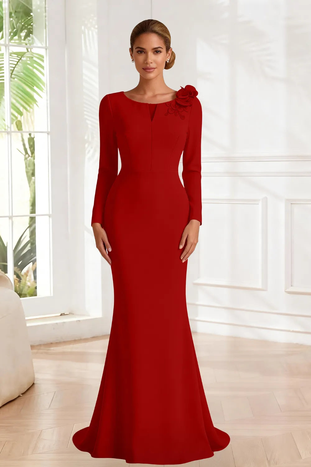 Celestine Sculpted Mermaid Evening Gown