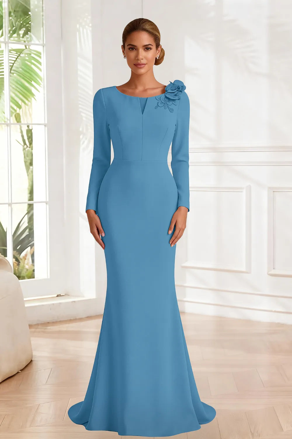 Celestine Sculpted Mermaid Evening Gown