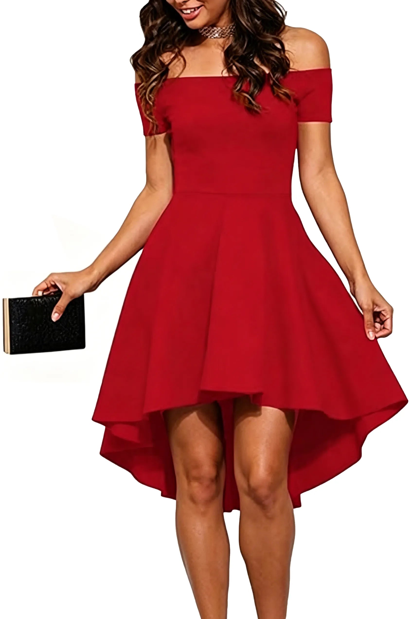 Chic Bardot A-Line Cocktail Dress