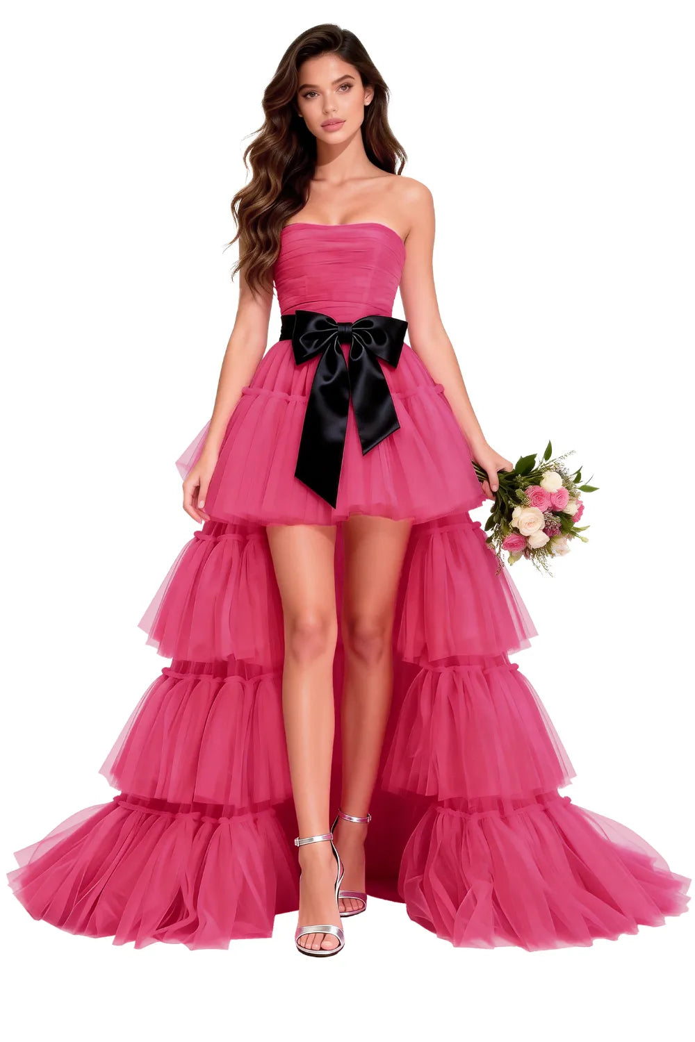 Dramatic Tiered Tulle Cocktail Dress