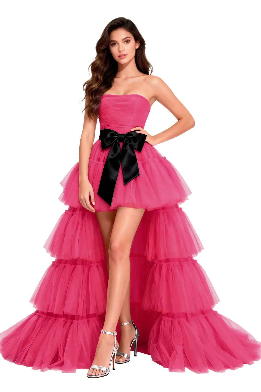 Dramatic Tiered Tulle Cocktail Dress