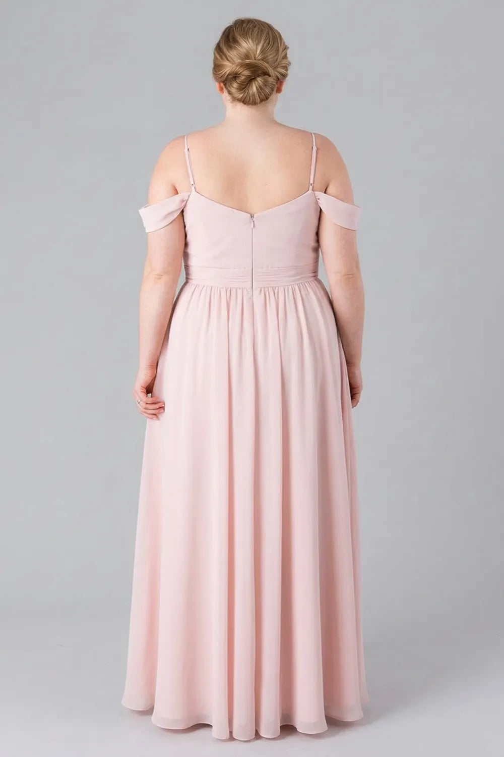 Luna Blush Pink Off Shoulder Wedding Bridesmaid Dress