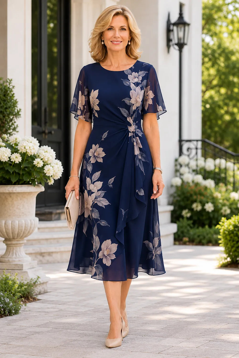 Seraphina Floral Chiffon Formal Dress