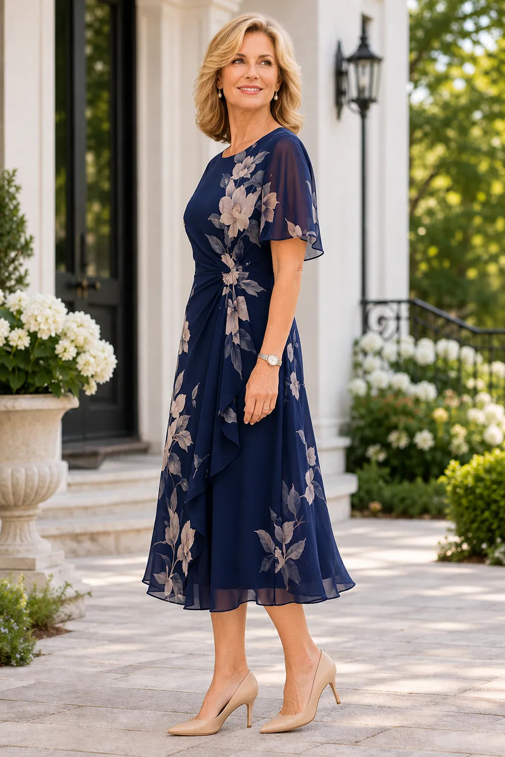 Seraphina Floral Chiffon Formal Dress
