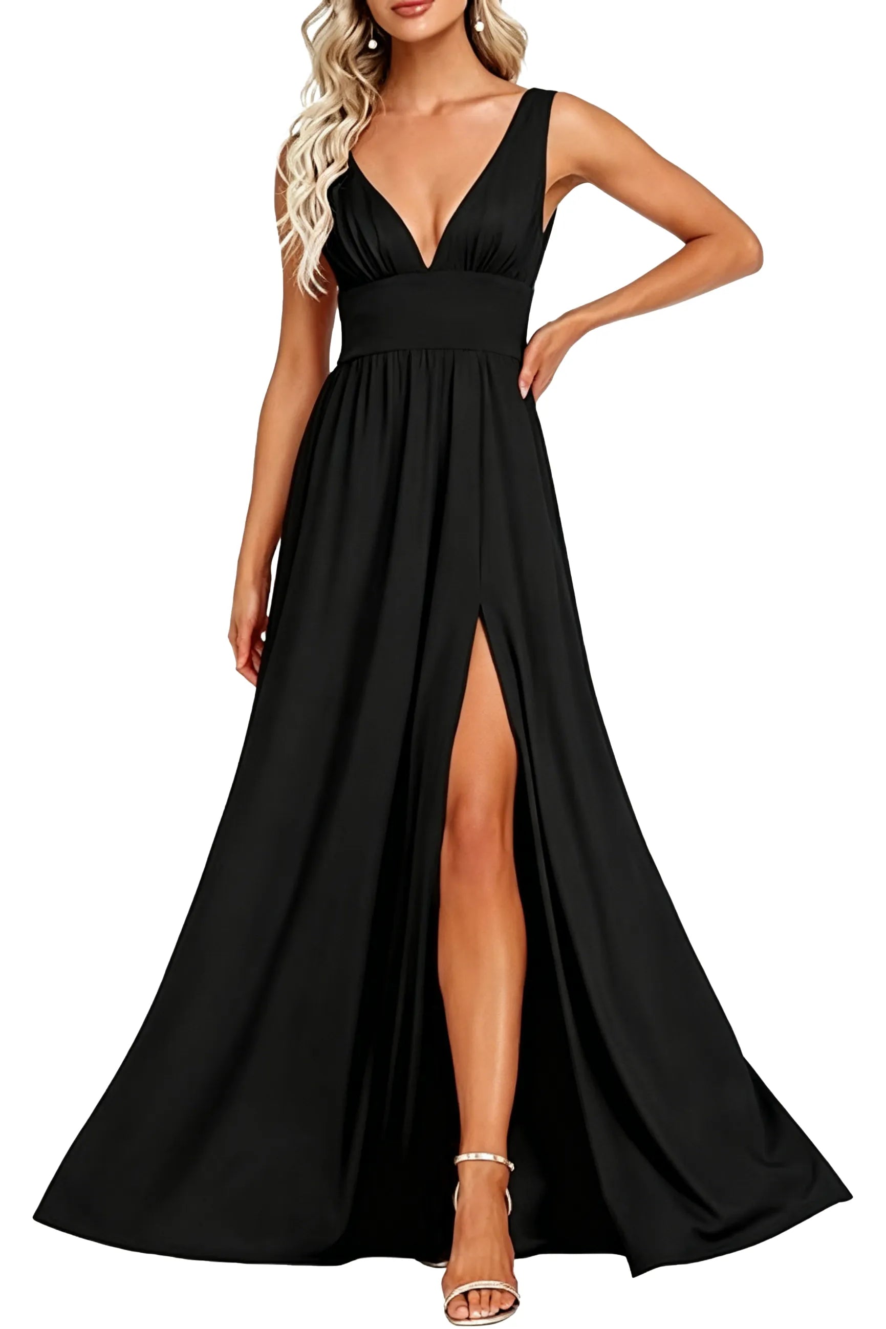 Chic A Line Formal Evening Gown with Open Back
