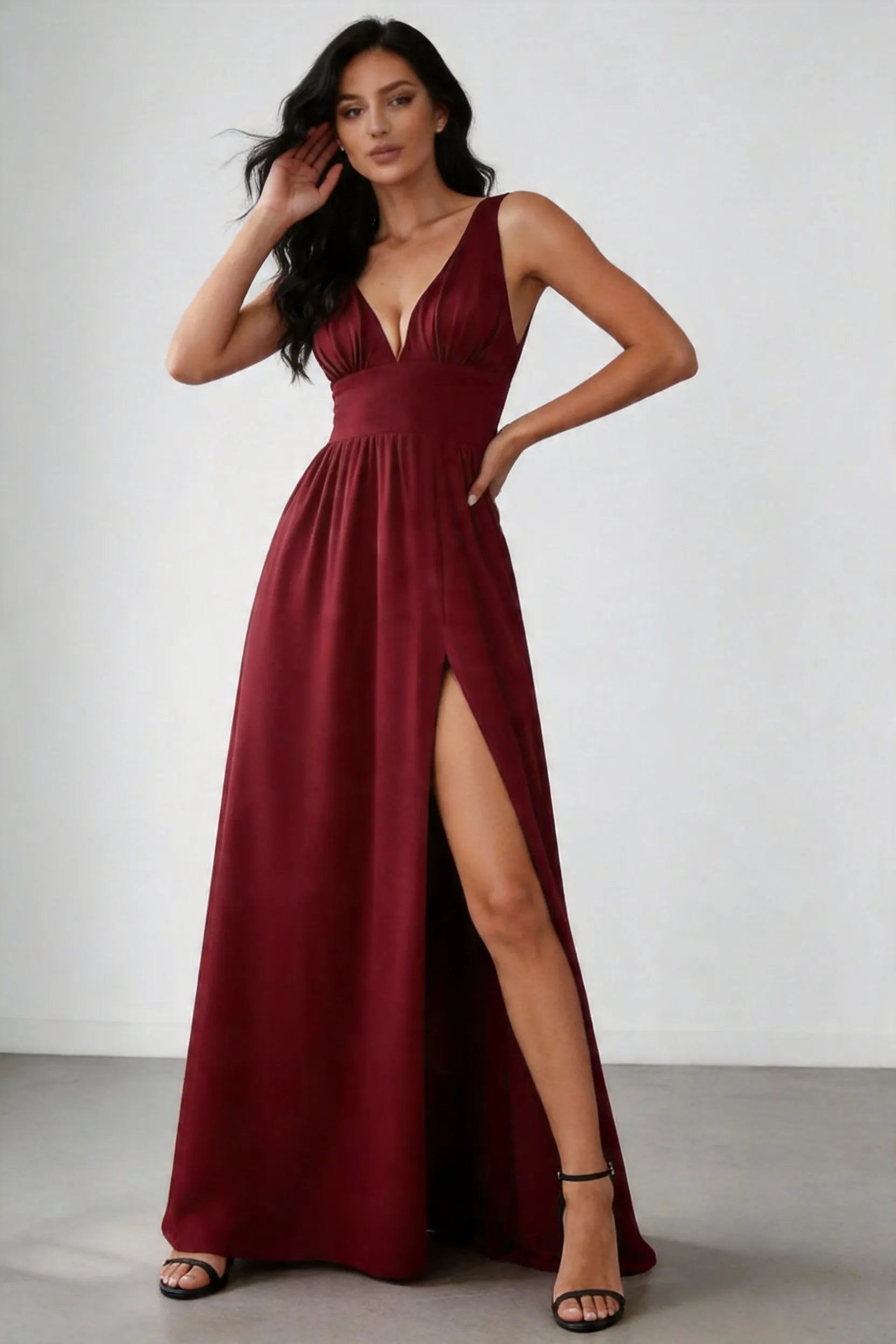 Chic A Line Formal Evening Gown with Open Back