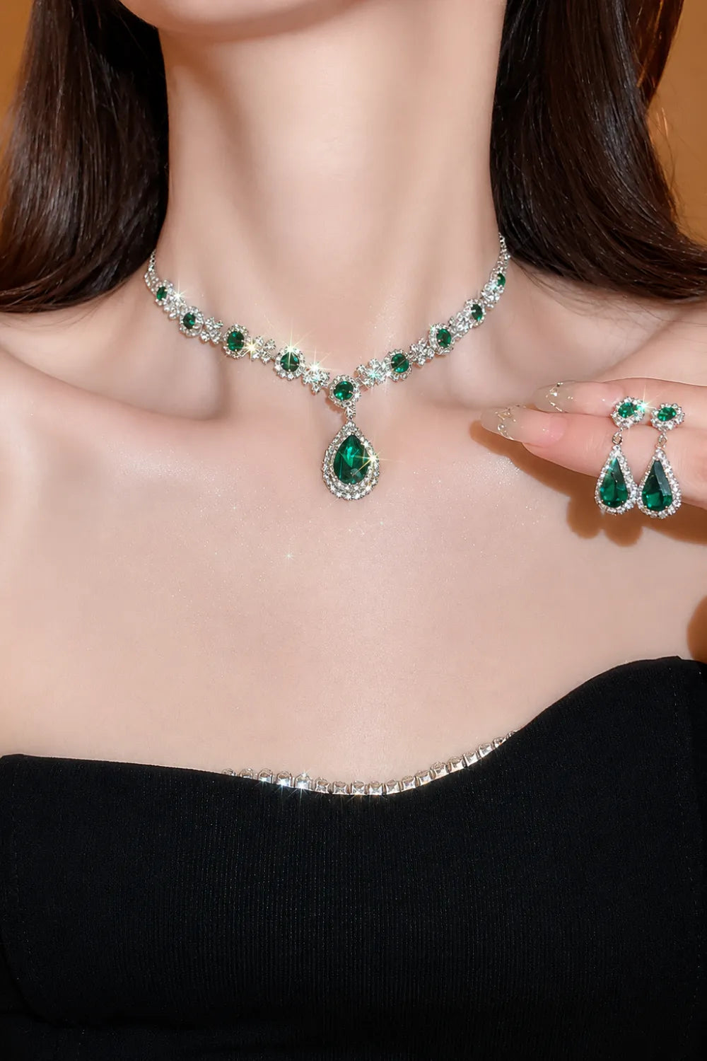 Crystal Bloom Necklace Set