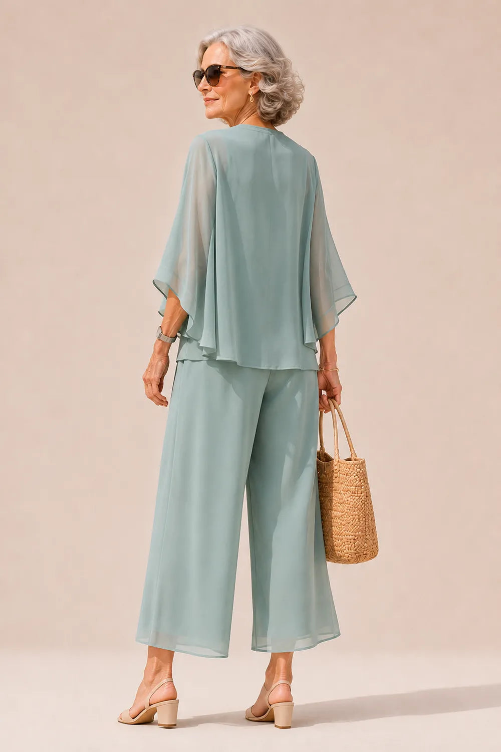 Sophisticated Layered Wide-Leg Occasion Set