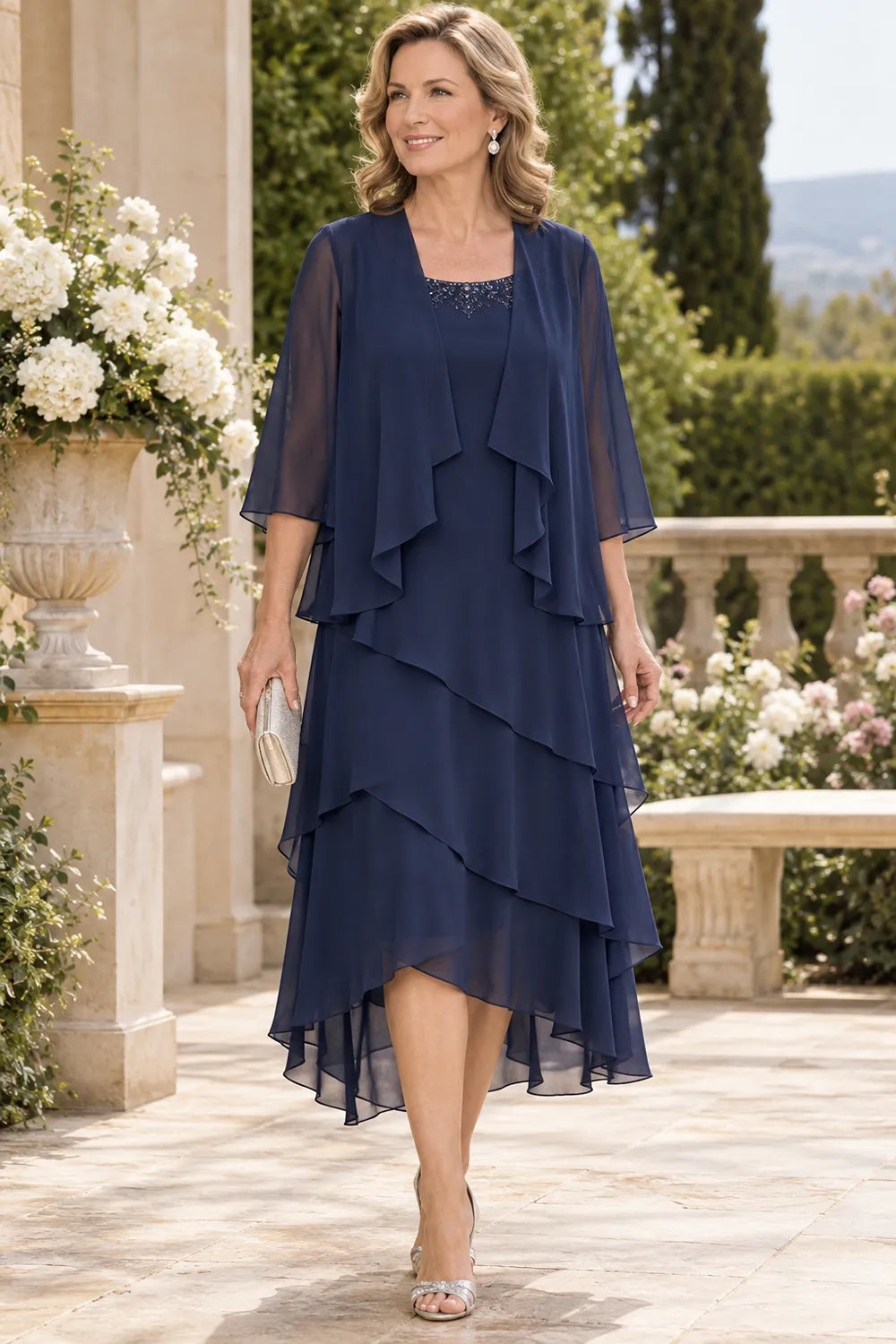 Seraphina Asymmetric Tiered Formal Dress
