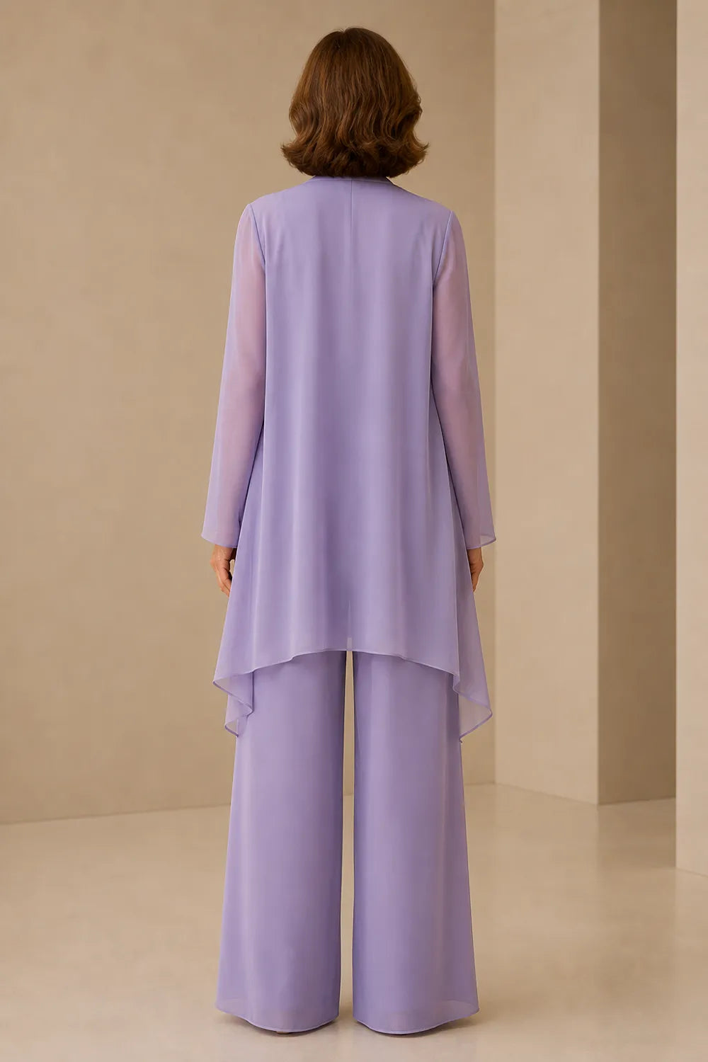Graceful Mother of the Bride Chiffon Pant Suit