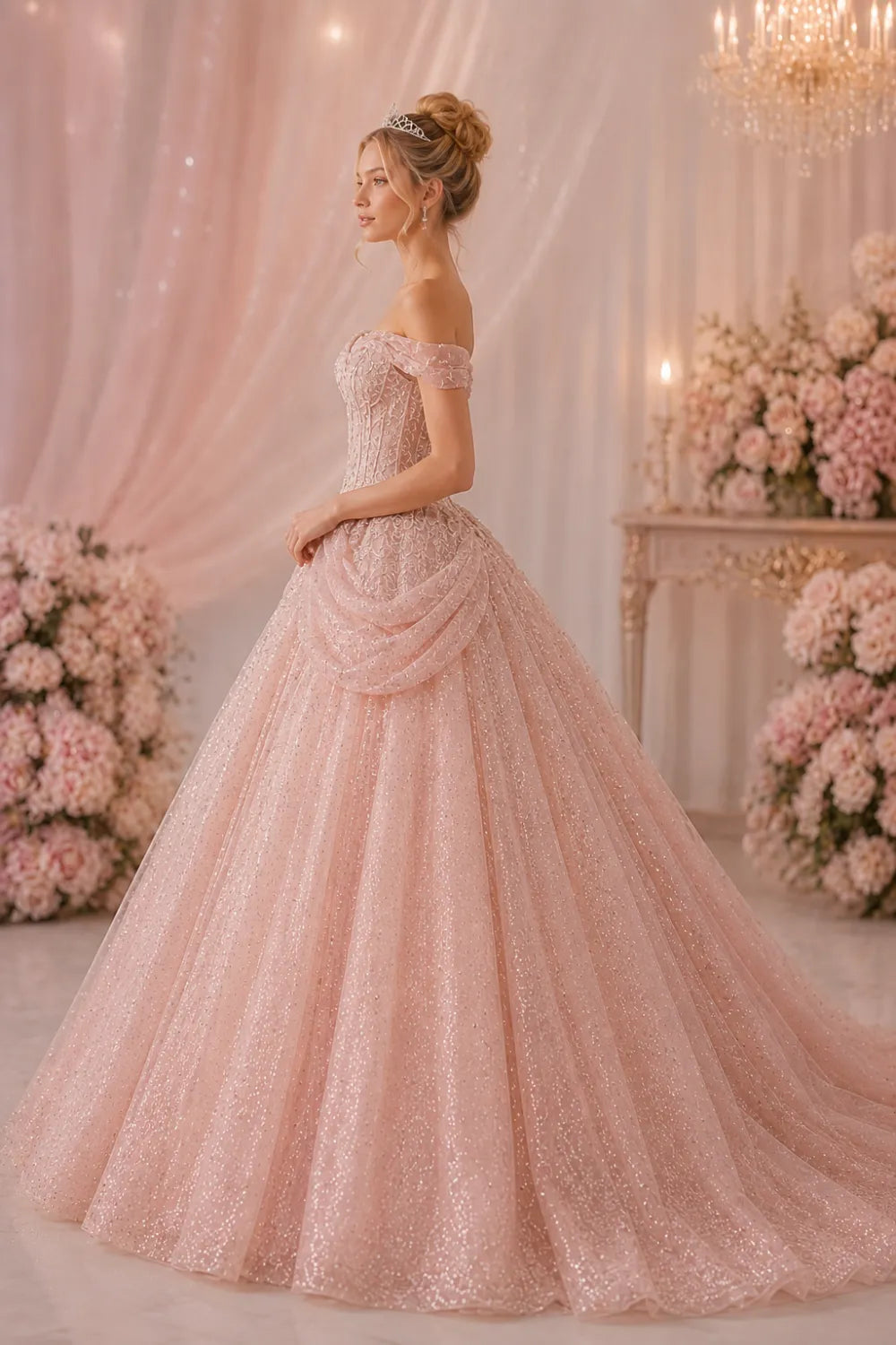 Elegant Pink Quinceanera Desses