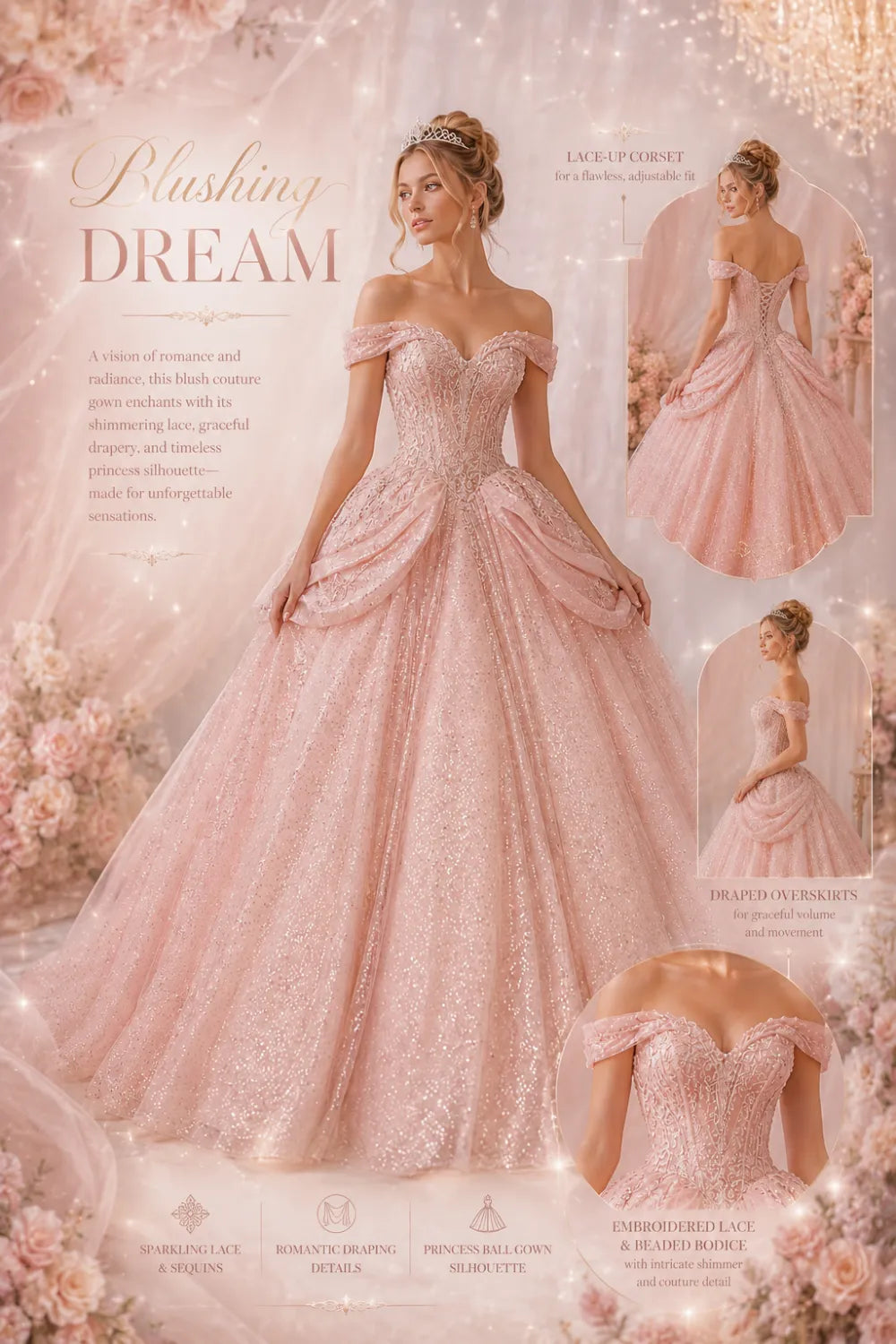 Elegant Pink Quinceanera Desses