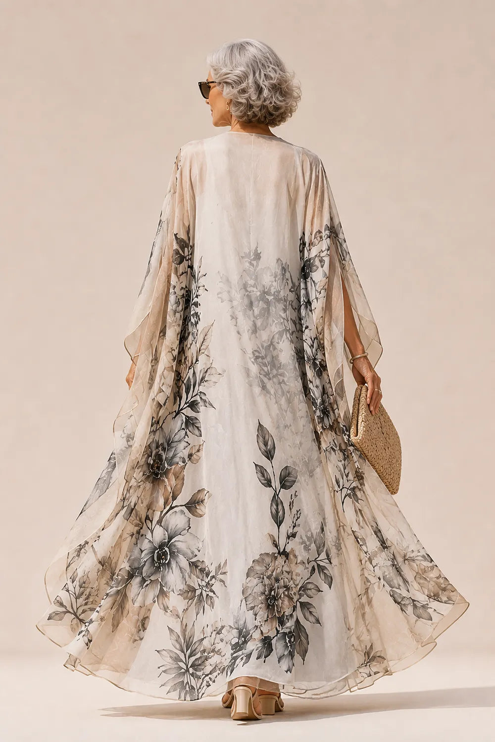 Flowing Floral Wedding Guest Maxi Dress